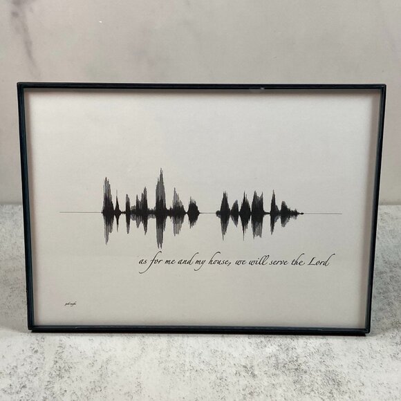 As For Me And My House, We Will Serve The Lord Soundwave Wall Art - Premade - Picture 1 of 4